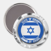Israel Round Emblem Magneet (Voorkant / Achterkant)