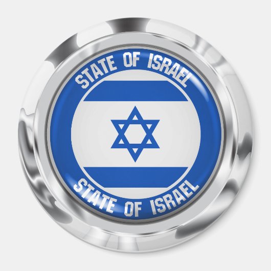 Israel Round Emblem Magneet (Voorkant)