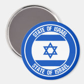 Israel Round Emblem Magneet (Voorkant / Achterkant)