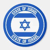 Israel Round Emblem Magneet (Voorkant)