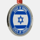 Israel Round Emblem Metalen Ornament (Rechts)