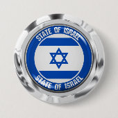 Israel Round Emblem Ronde Button 7,6 Cm (Voorkant)