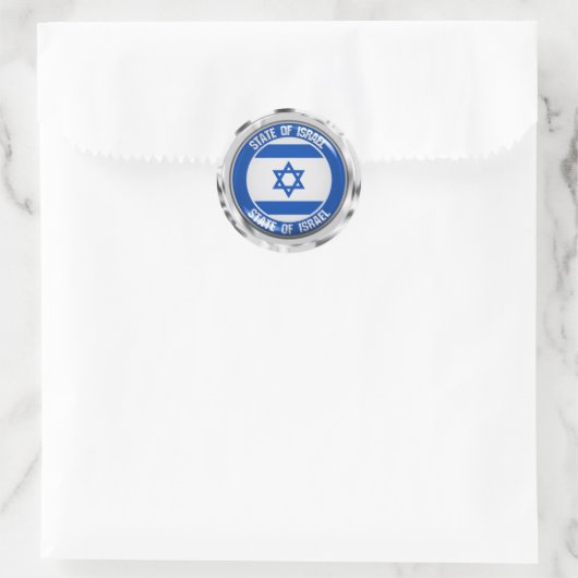 Israel Round Emblem Ronde Sticker (Tas)