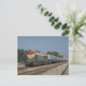 Israël, Ry EMD G12 met trein, Jeruzalem Station, Briefkaart (Staand voorkant)