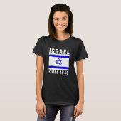 Israël sinds 1948 Israëlische vlag ster van David  T-shirt (Voorkant volledig)