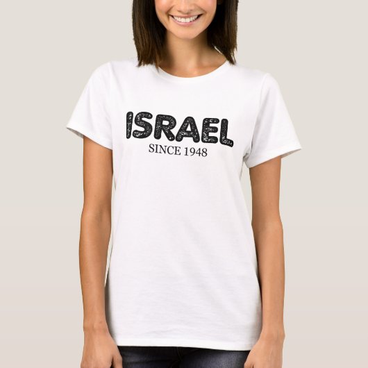 Israël sinds 1948, patriottisch joods t-shirt (Voorkant)