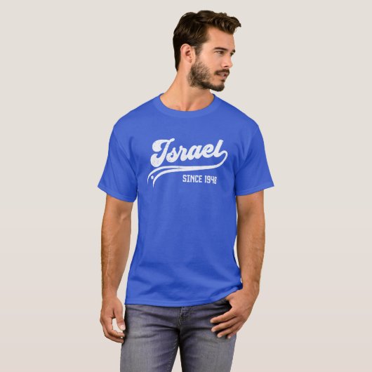 Israël sinds 1948 Retro T-shirt (Voorkant volledig)