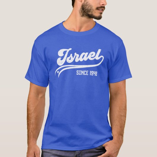 Israël sinds 1948 Retro T-shirt (Voorkant)