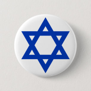 Israël - ster van David Ronde Button 5,7 Cm