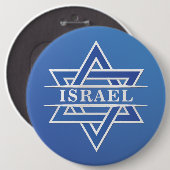 Israël ster van David vlag Ronde Button 6,0 Cm (Voorkant /achterkant)