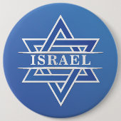 Israël ster van David vlag Ronde Button 6,0 Cm (Voorkant)