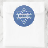 Israël ster van David vlag Ronde Sticker (Tas)