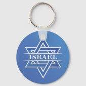Israël ster van David vlag Sleutelhanger (Achterkant)