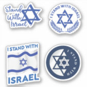 Israël Sterk en Vrijheid Collectie Vlag Sticker (Voorkant)