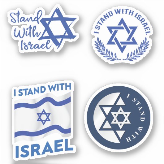 Israël Sterk en Vrijheid Collectie Vlag Sticker (Voorkant)