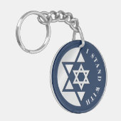 Israël Sterk en Vrijheidsvlag Sleutelhanger (Voorkant Links)