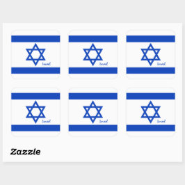 Israel sticker, Israëlische vlag patriotten / spor Vierkante Sticker
