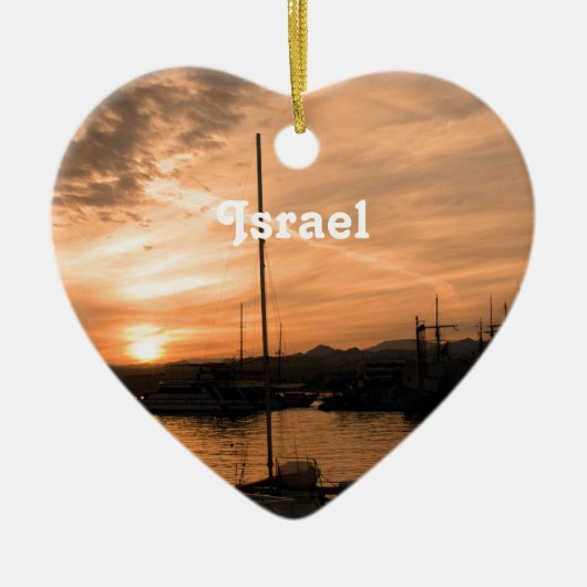 Israel Sunset Keramisch Ornament (Voorkant)