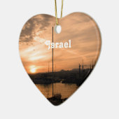 Israel Sunset Keramisch Ornament (Links)