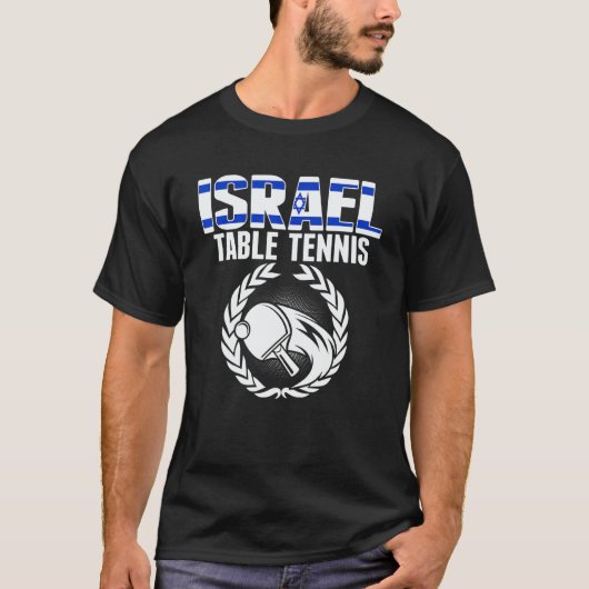 Israel Table Tennis Israeli Ping Pong Team Suppo T-shirt (Voorkant)