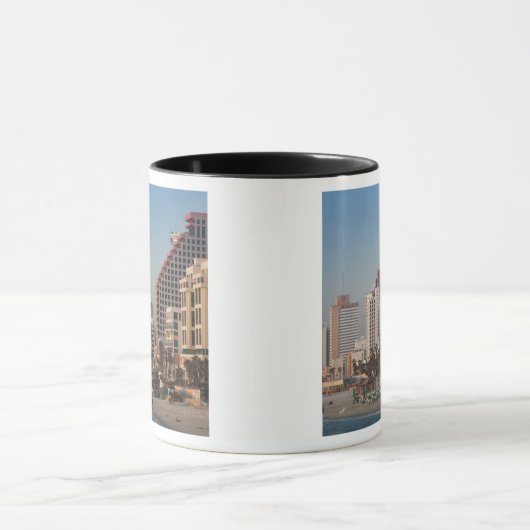 Israël, Tel Aviv, beachfront, hotels, schemering Mok (Midden)