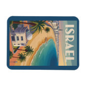 Israel Tel Aviv Illustration Travel Art Vintage Magneet (Horizontaal)