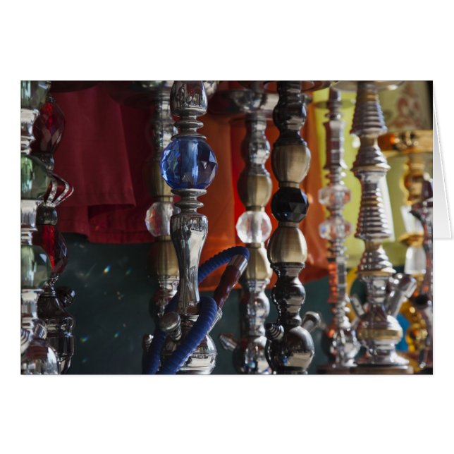 Israël, Tel Aviv, Jaffa, waterpijpen in de schaaps (Voorkant Horizontaal)