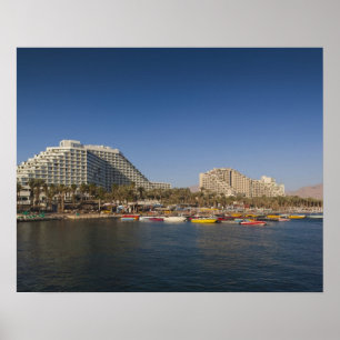 Israel, The Negev, Eilat, Red Zee beachfront Poster