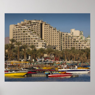Israel, The Negev, Eilat, Red Zee beachfront Poster