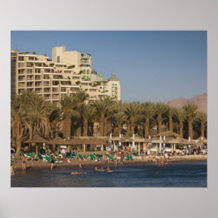 Israel, The Negev, Eilat, Red Zee beachfront Poster