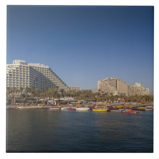 Israel, The Negev, Eilat, Red Zee beachfront Tegeltje (Voorkant)