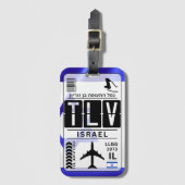 Israel TLV Airport Code Bagagelabel (Voorkant (verticaal))