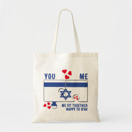 Israel Tu B'Av WE PASSEN BIJ ELKAAR Koppels Valent Tote Bag