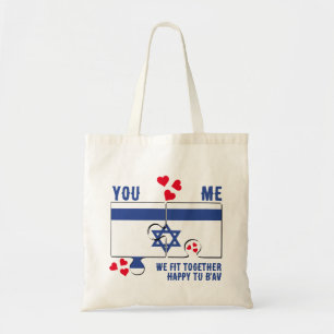 Israel Tu B'Av WE PASSEN BIJ ELKAAR Koppels Valent Tote Bag