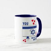 Israel Tu B'Av WE PASSEN SAMEN Joodse Valentijn Mok (Voorkant rechts)