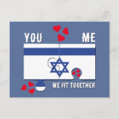 Israël Tu B'Av WE PAssen SAMEN koppels Valentijn Briefkaart (Voorkant)