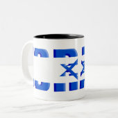 Israël Tweekleurige Koffiemok (Voorkant links)