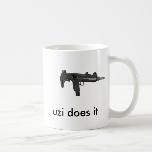 israël-UZI-9mm, uzi doet het Koffiemok (Rechts)