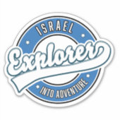 Israël-verkenner in avontuur sticker (Voorkant)