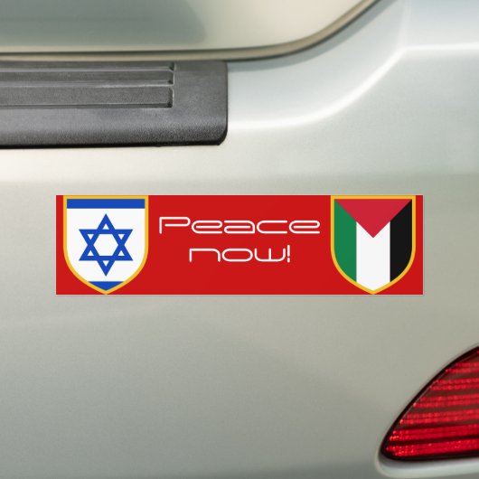 Israël versus Palestina vrede nu Bumpersticker (Op auto)