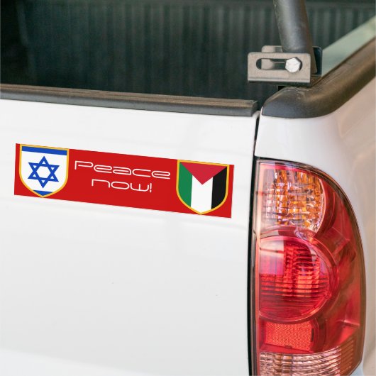 Israël versus Palestina vrede nu Bumpersticker (Op Truck)