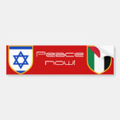 Israël versus Palestina vrede nu Bumpersticker (Voorkant)