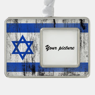 Israël Verzilverd Omlijst Ornament