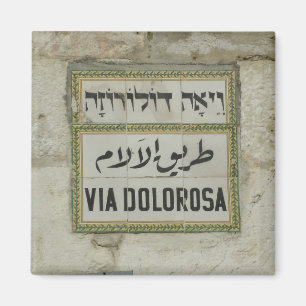 Israël - Via Dolorosa Christelijke pelgrims Jerus Magneet