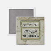 Israël - Via Dolorosa Christelijke pelgrims Jeruza Magneet (Voorkant / Achterkant)