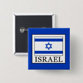 Israël Vierkante Button 5,1 Cm (Voorkant /achterkant)