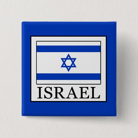 Israël Vierkante Button 5,1 Cm (Voorkant)
