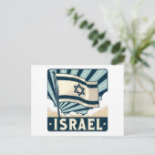 Israel Vintage Travel Poster Briefkaart (Staand voorkant)