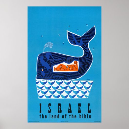 Israel Vintage Travel Poster teruggezet (Voorkant)
