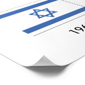 Israël vlag 1967 poster (Hoek)